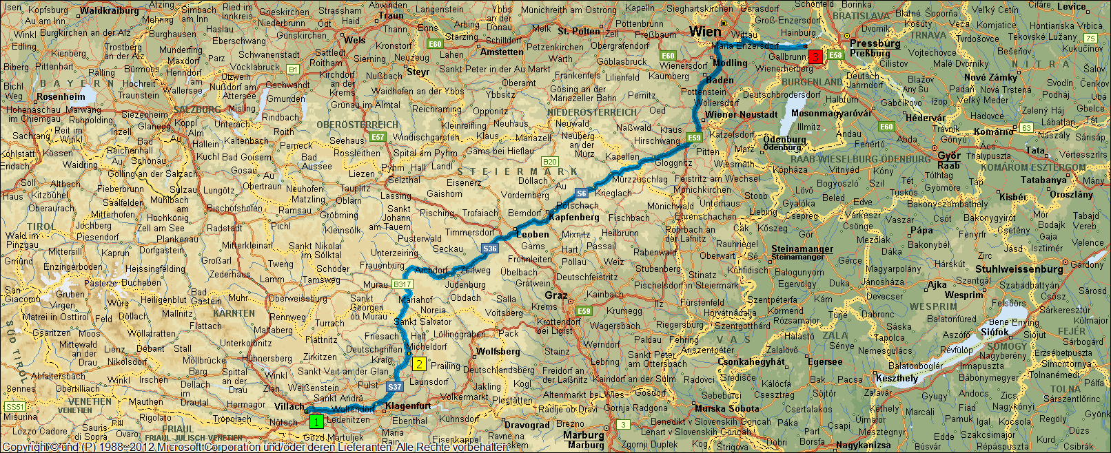 Villach - Petronell/Carnuntum